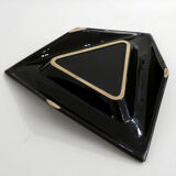 Black triangular trinket bowl
