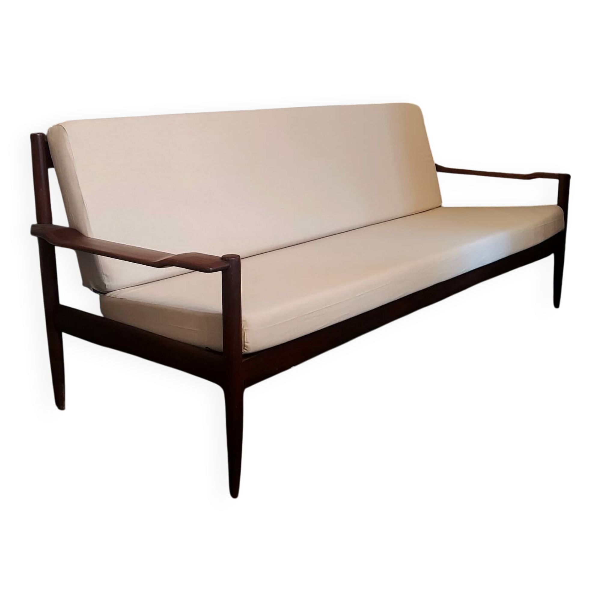 Renovated - Scandinavian mid century teak bench Grete Jal style