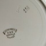 Plat en faïence ancienne K&G Lunéville "Gérardmer"