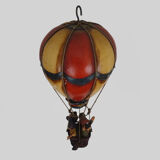 Voluptuous wooden hot air balloon, interior design, eighties