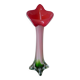 Vintage coloured blown glass vase in the shape of a calla lily.