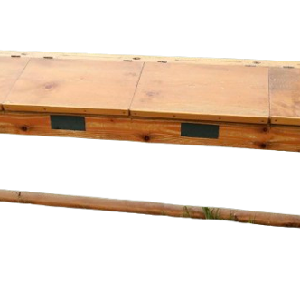 Old school desk for 4 people - Workshop furniture