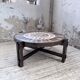Round coffee table Roger Capron herbarium terracotta