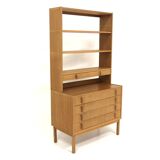 Scandinavian oak bookcase, Bertil Fridhagen, Bodafors, Sweden, 1960