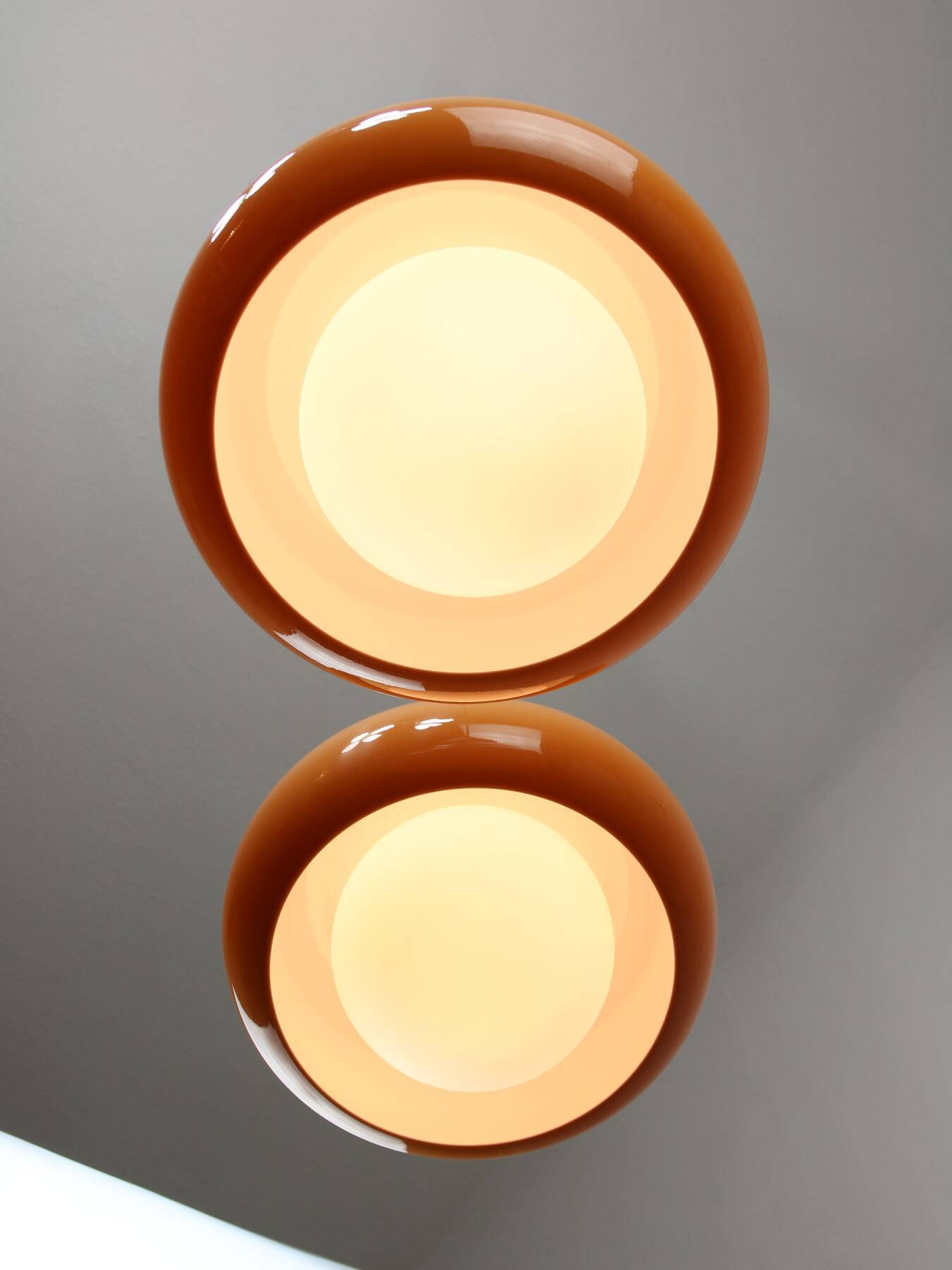 Space Age Brown Pendant Lamp from Guzzini, 1960s