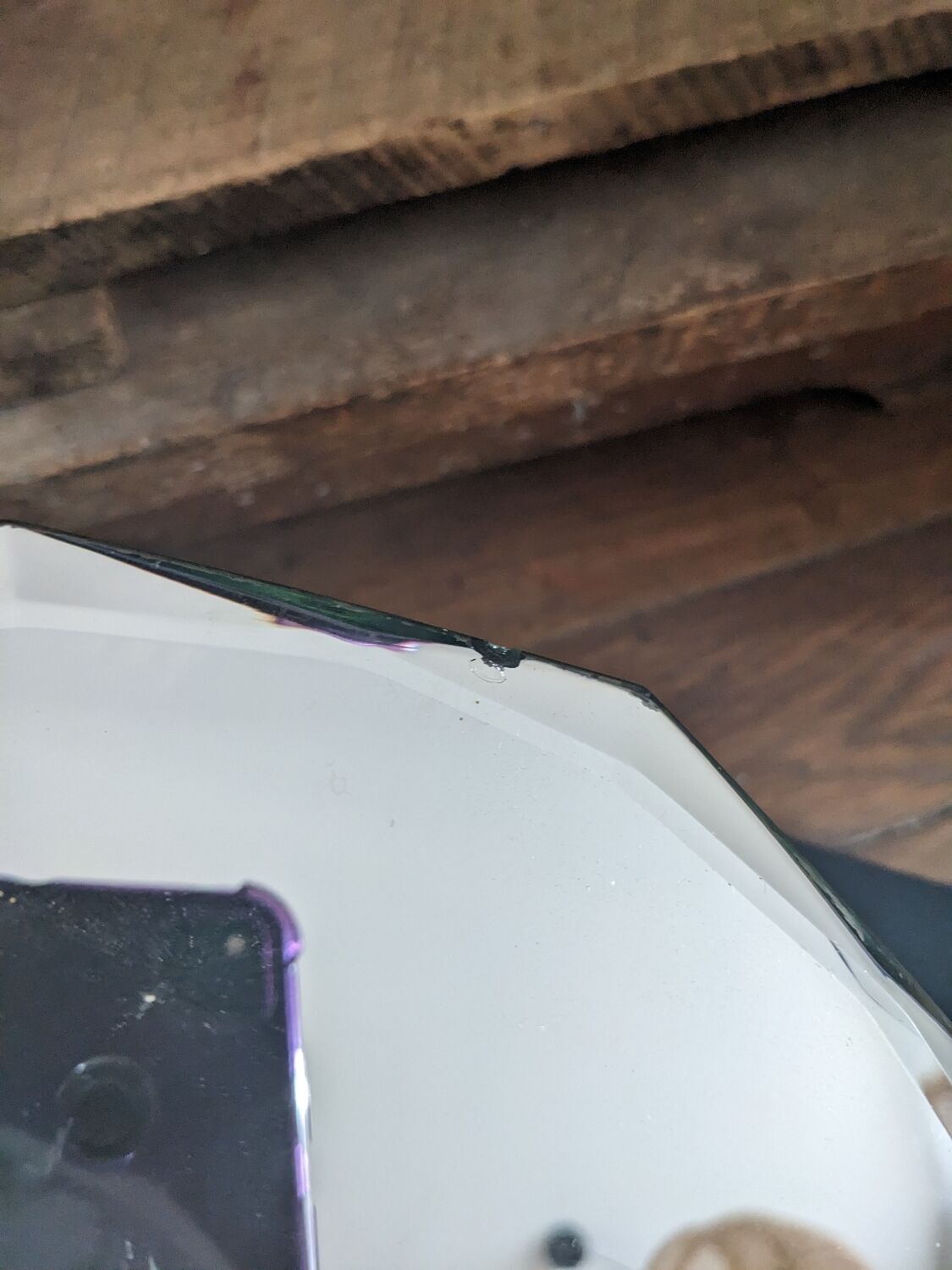 Vintage beveled mirror to pose 50s