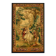 Tapisserie murale en laine de style français élégant avec verdure et scène de cour romantique