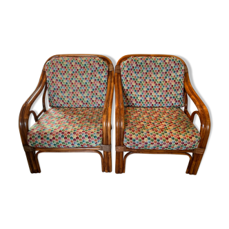 Pair of rattan chairs