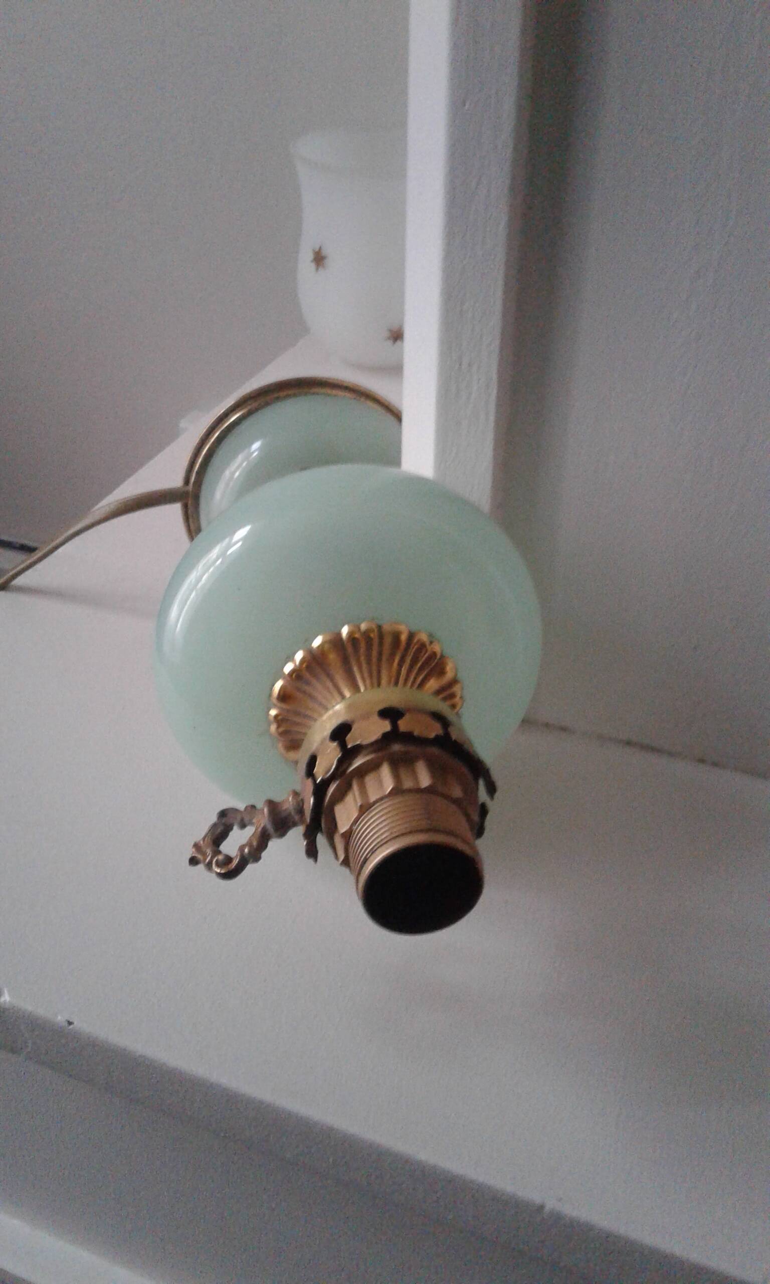 Opaline lamps.