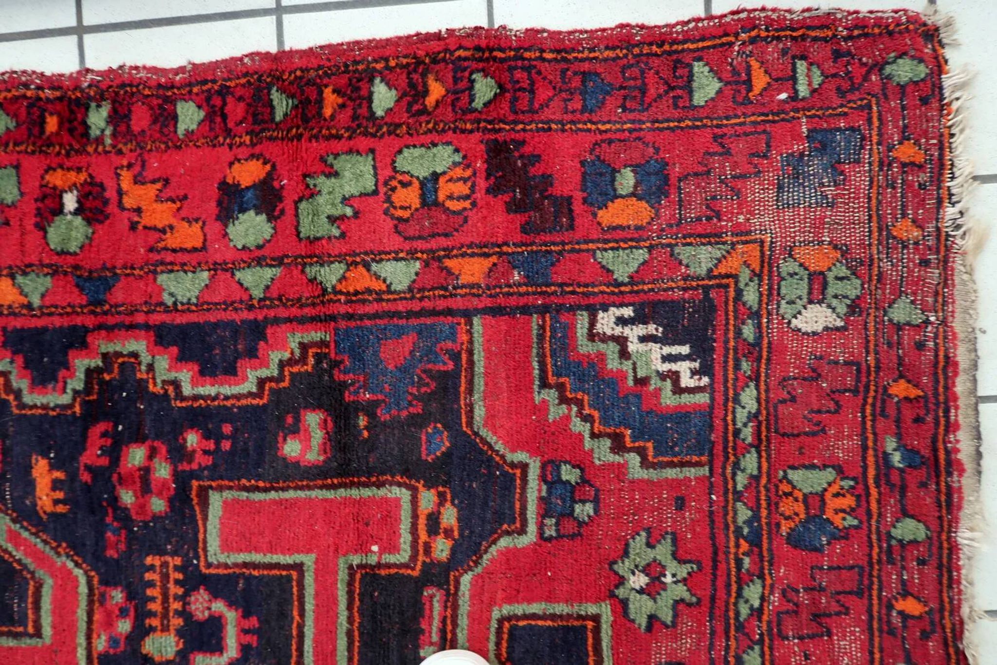 Tapis persan Hamadan antique des années 1930 160 cm x 241 cm