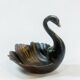 Bronze swan trinket dish bohemian chic trinket dish