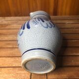 Ancien Pichet Céramique Bleu Décor Bleu Vintage