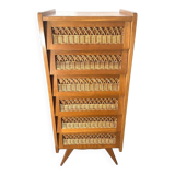 Vintage rattan chest of drawers