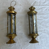 2 brass lanterns