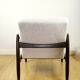 Fauteuil GFM-64 marron foncé en bouclé ivoire blanc attribué à Edmund Homa, années 1970