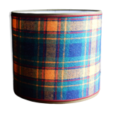 Yellow and green Scottish wool tartan lampshade