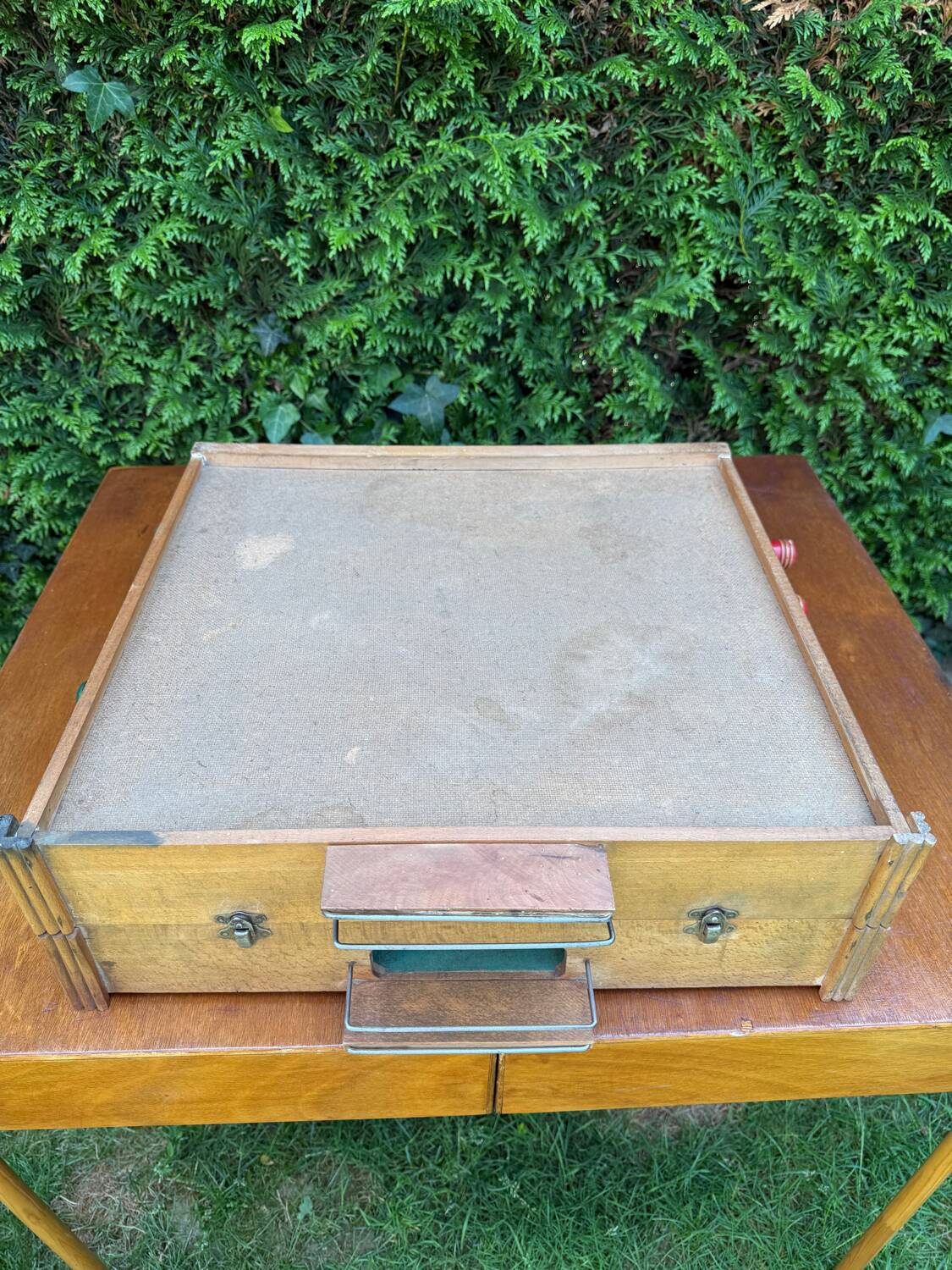 Old foldable table football, 1950s.