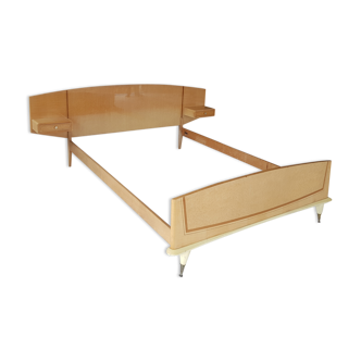 Bed and headboard lacquered