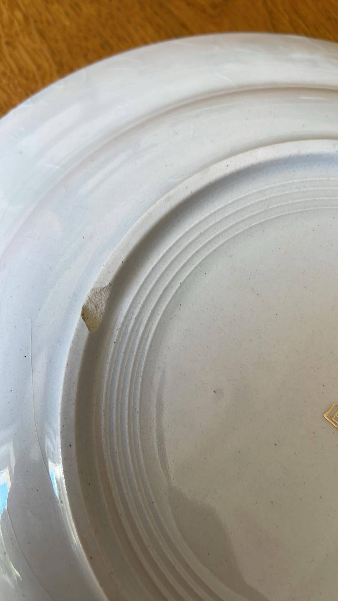 set of 20 KG Luneville soup plates, Epinay model