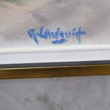 Ragnar Lindquist, Swedish Modern Landscape, 1960s, Oil on Canvas, Framed