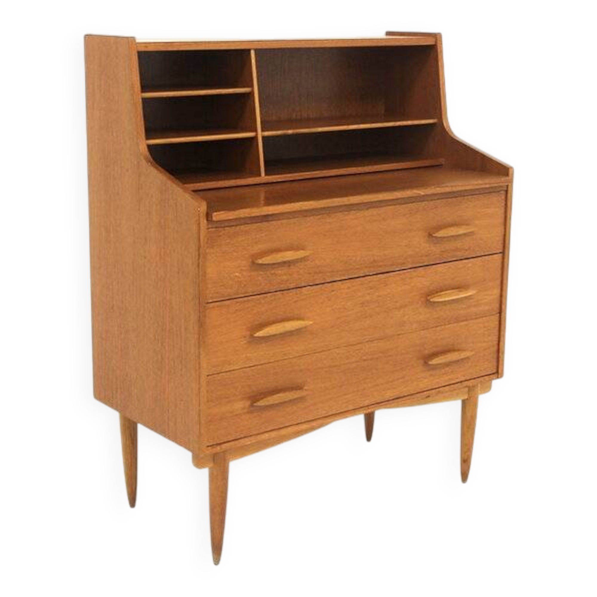 Secrétaire scandinave en teck, Suède, 1950