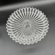 Antique crystal compote, model "Alternating Ridges", late 19th century.