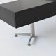 Bureau d'angle exécutif Abbondinterni en acajou et verre, Italie, 1970