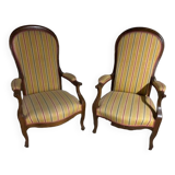 Voltaires armchairs / pair