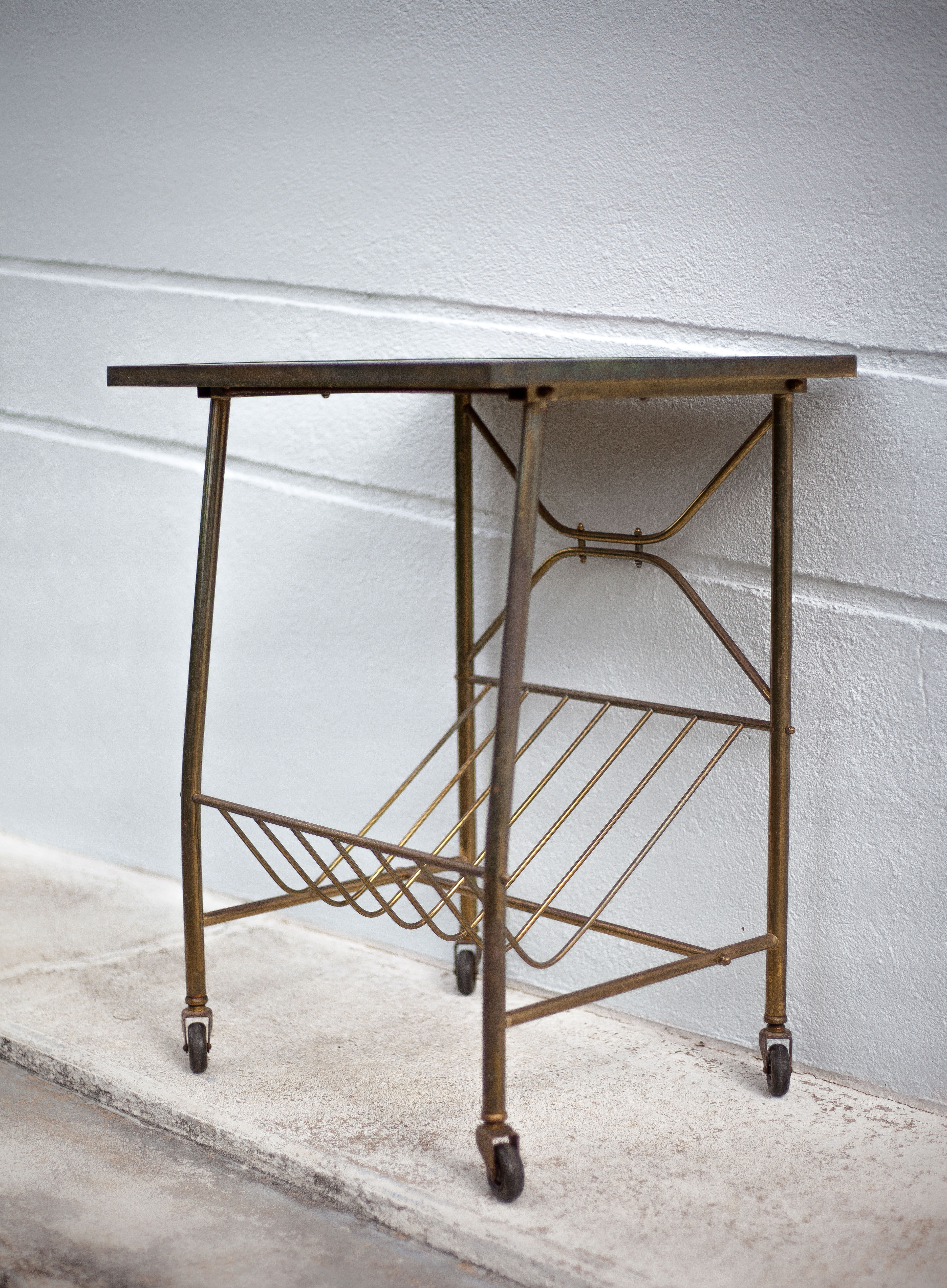 Vintage trolley, trolley on wheels