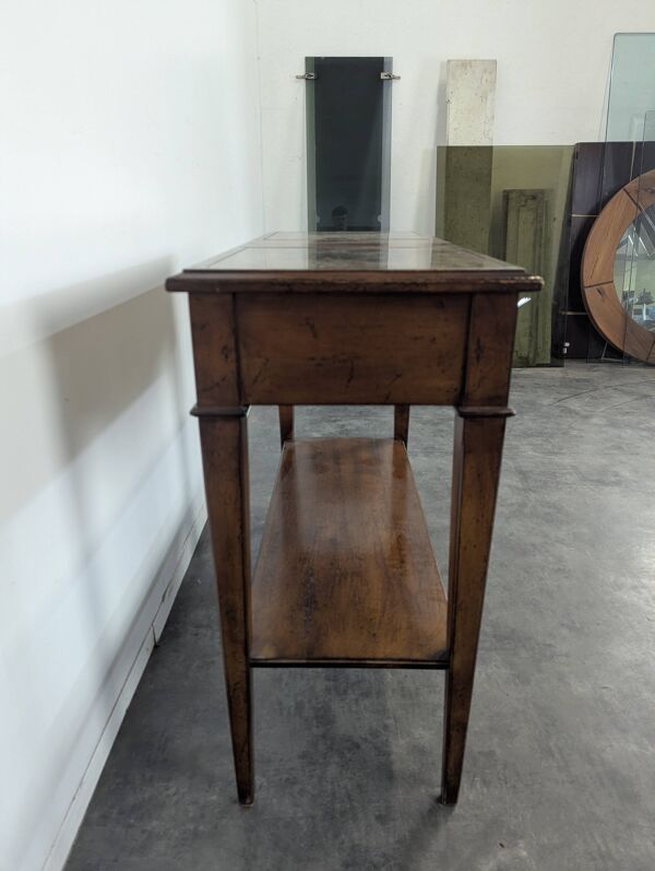 Console en merisier et marbre