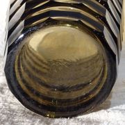 Vase signed Daum Nancy Art Deco Smoked Glass Geometric Decor