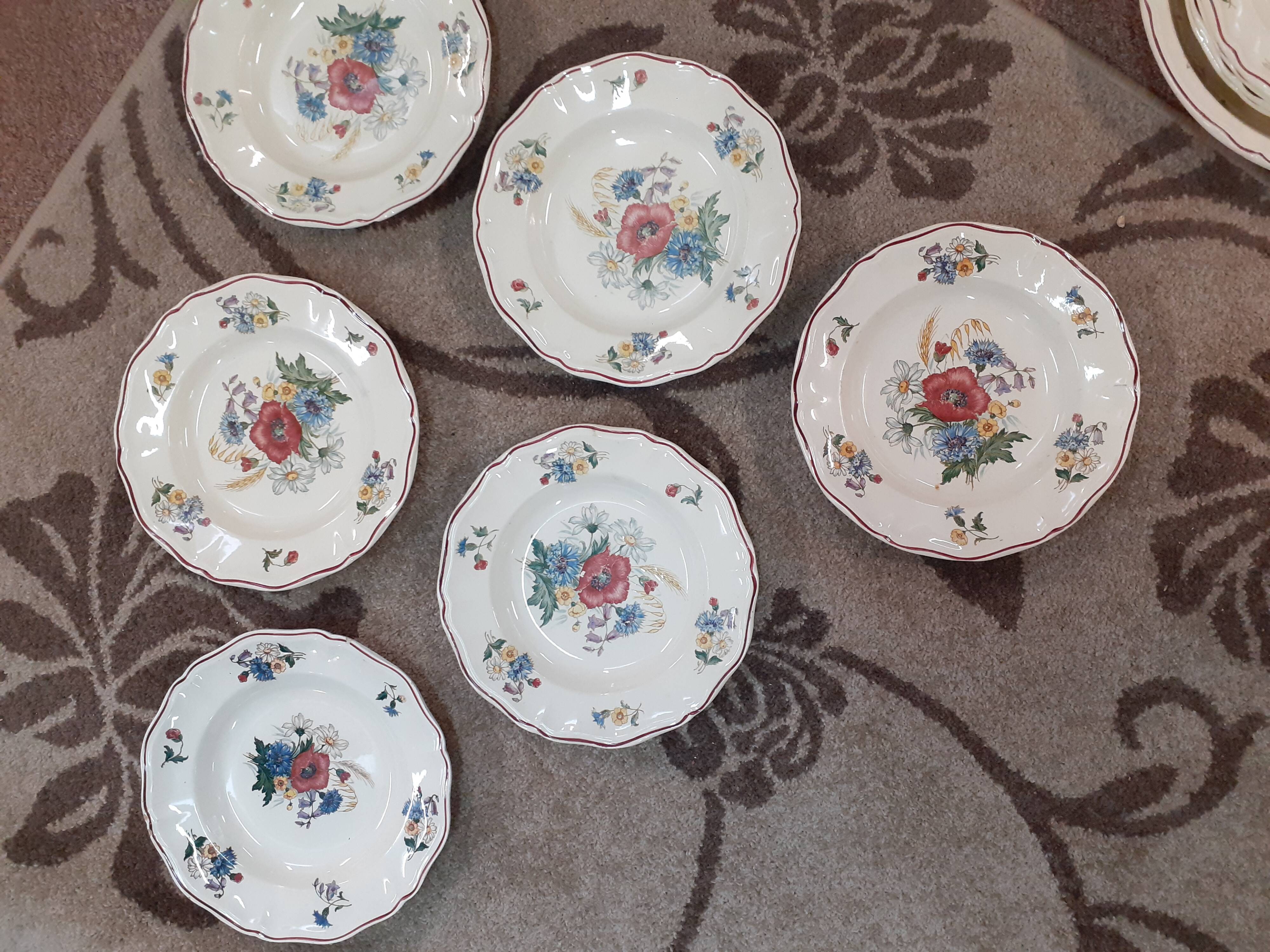 Lot de 6 assiettes creuses Sarreguemines modèle Agreste