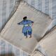 Set of 6 embroidered character napkins