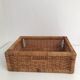 Rattan wicker storage cabinet with 3 vintage drawers
