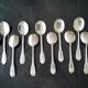 12 sfam silver metal ice cream spoons