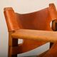 Børge Mogensen Spanish Chair in Cognac Leather and Oak for Fredericia, 1967