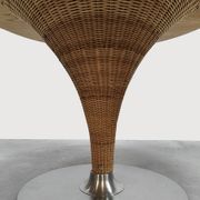 Vintage Italian Tito Agnoli wicker dining table Bonacina Pierantonio