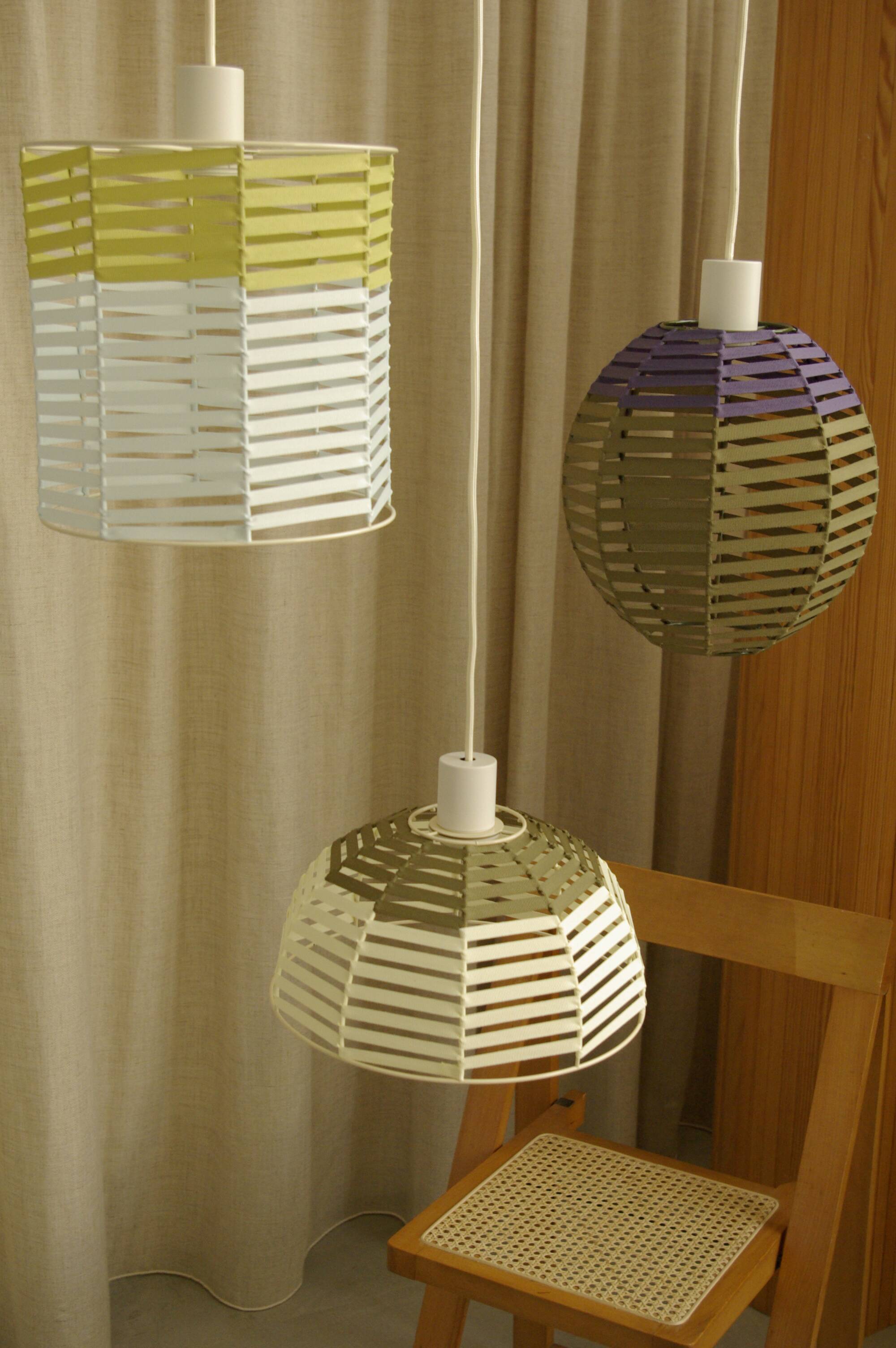 Woven ball suspension on metal structure / D 25cm