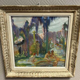 Pastel painting on wove paper Art Deco period around 1930