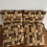 Cousin wool brown tiles