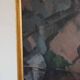 Original large mid-century Swedish oil on canvas – “Composition” by Sixten Lundbohm – vintage & framed – 77 × 70 cm (30.3" × 27.6")
