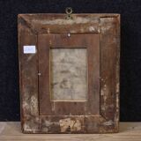 Antique 17th century marble painting, portrait of a South American nobleman