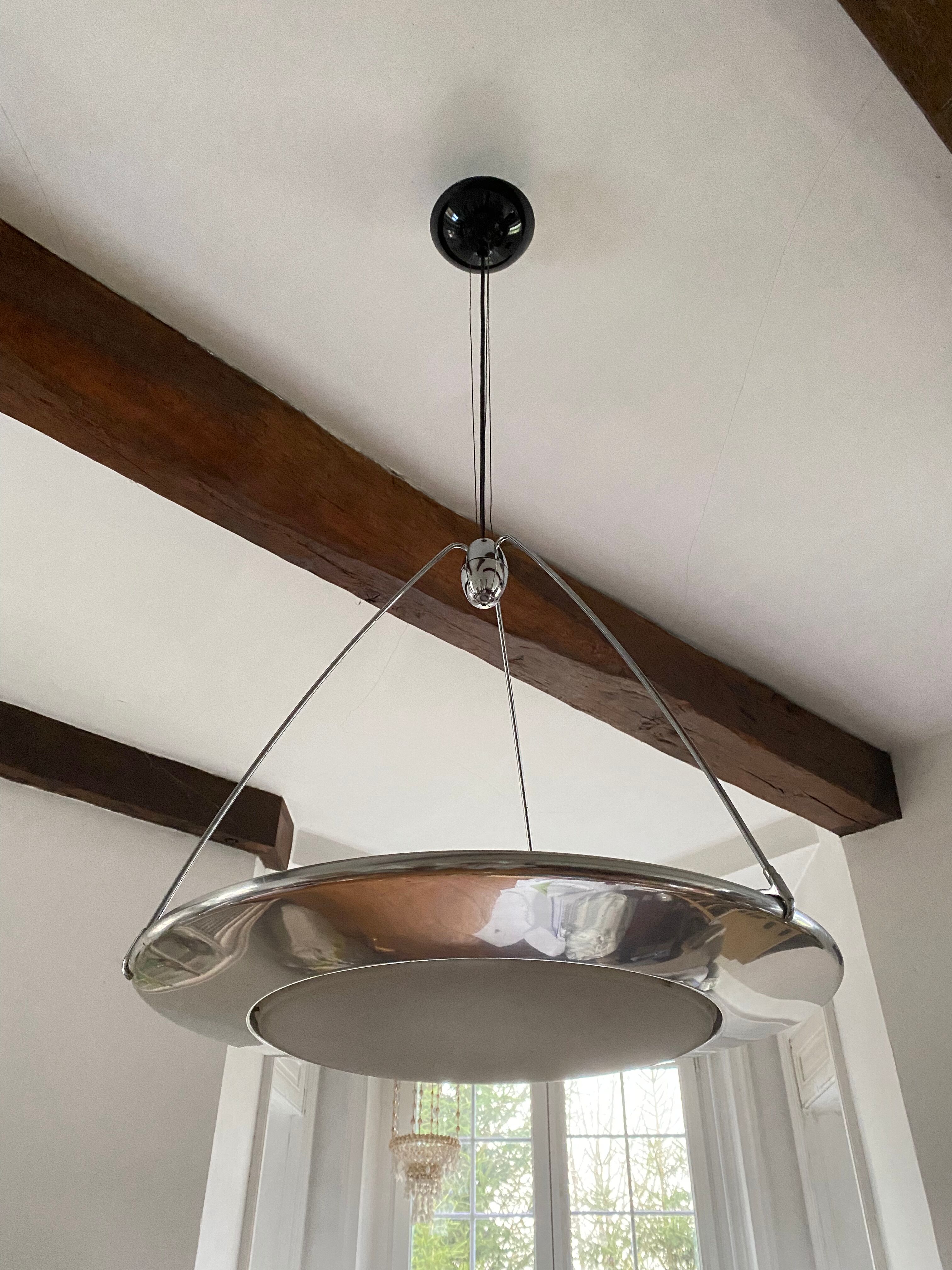Pendant lamp Mira S Ezio Didone for Arteluce space age