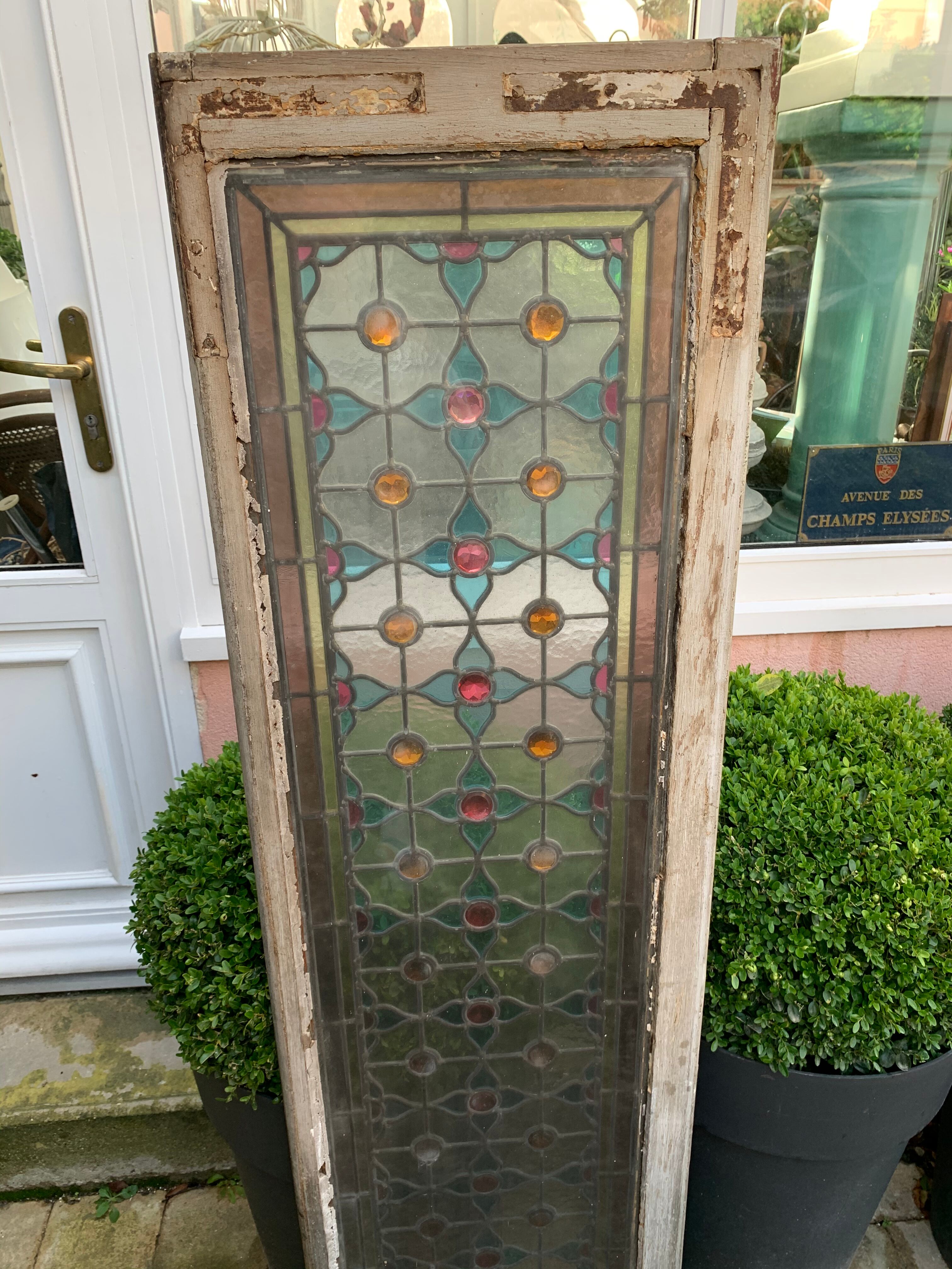 Cabochon stained glass 155x30