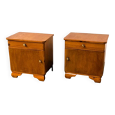 Pair of Vintage Art Deco Nightstands, 1930s-1940s