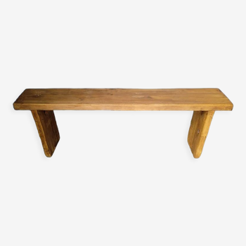Solid wood bench patinated 140cm