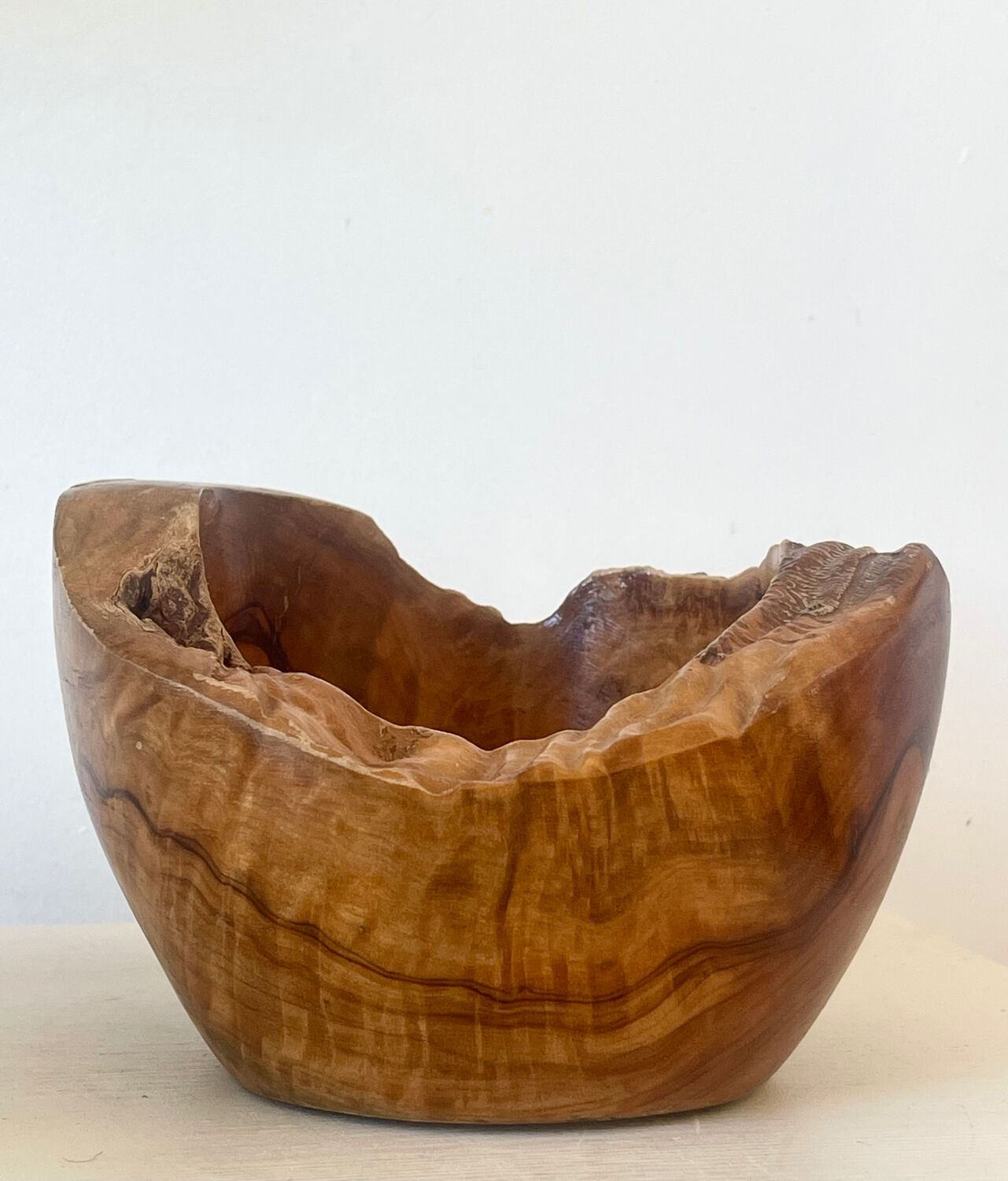 Olive wood catchall.