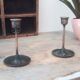 Pair of vintage Scandinavian brass candlesticks