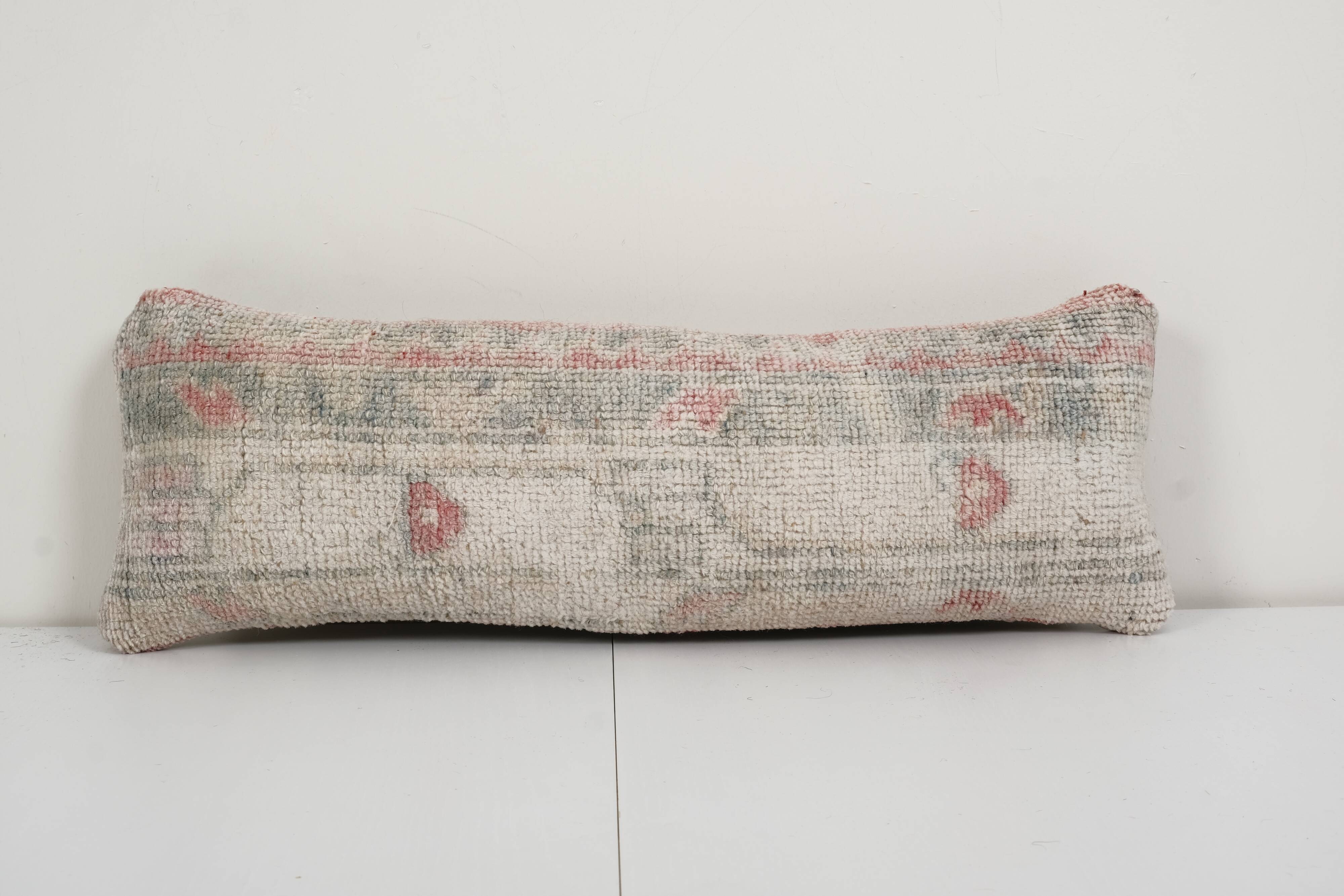 Vintage muted copper turkish oushak rug pillow cove