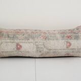 Vintage muted copper turkish oushak rug pillow cove